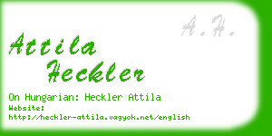 attila heckler business card